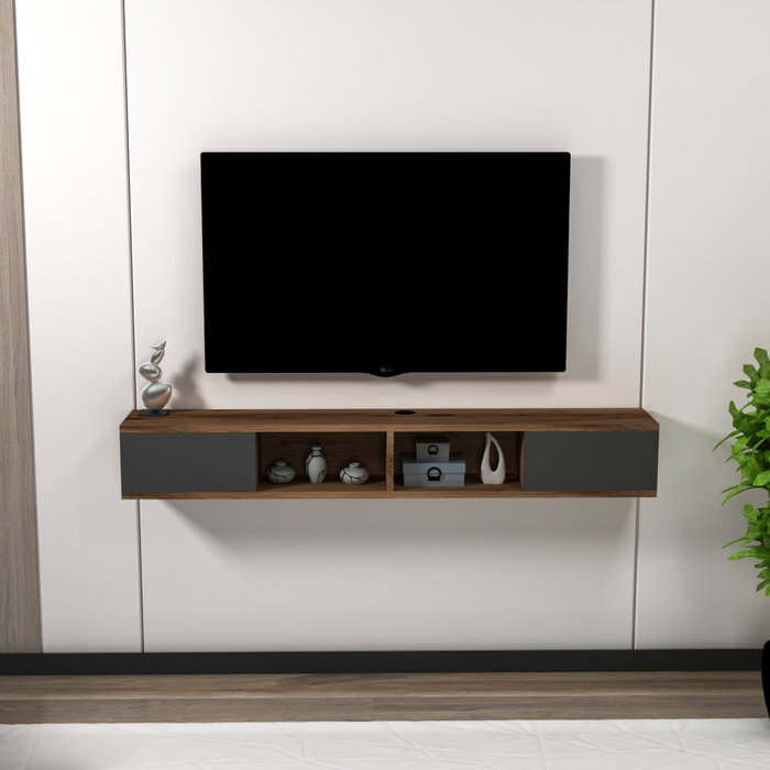 Hanah Home Mayer Soporte de TV Nogal claro y Antracita